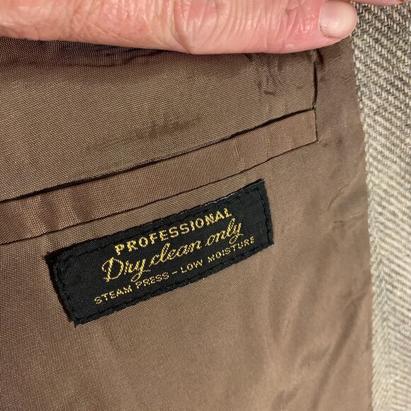Witty Brothers Vintage Blazer Jacket Wool Linen Preppy academia Retro Tan 41 S - Picture 4 of 7